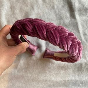 Dusty rose pink velvet headband NWOT